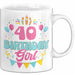 40. Geburtstag Tasse Frauen Mädchen Geschenkidee Lustig 40 Birthday Girl Lustiger Spruch Mutter Mama Weiß Trendation