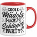 Schlager Tasse Geschenk Frauen Coole Mädels Machen Schlager Party Becher Rot Trendation