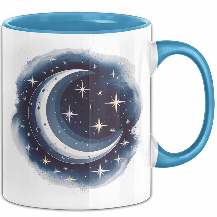 Astronomie Tasse Geschenkidee für Sternengucker Spruch Blau Trendation
