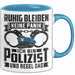 Polizist Tasse Geschenk Ruhig Bleiben Ich Bin Polizist Und Regel Das Geschenkidee Polizei Blau Trendation