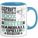 Handballspieler Geschenk Lustiger Spruch für Handballspieler Geschenkidee Bester Handballspieler Der Welt Blau Trendation