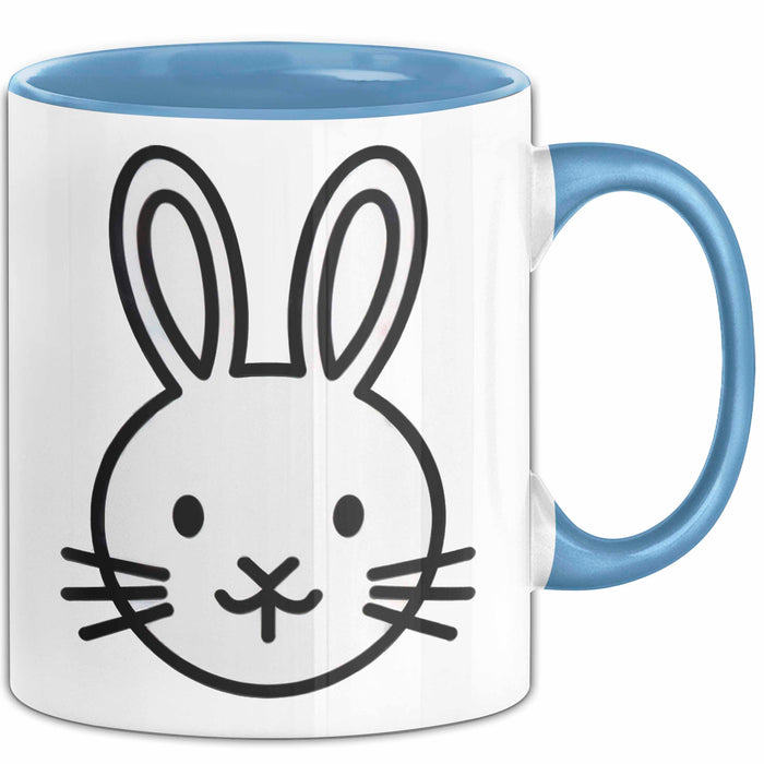 Kaninchen Hase Tierliebhaber Tasse Geschenk Lustige Geschenkidee Spruch Blau Trendation
