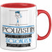 Polizistin Weil Es Keinen Schöneren Beruf Gibt Tasse Geschenk für Eine Polizistin Lustig Rot Trendation
