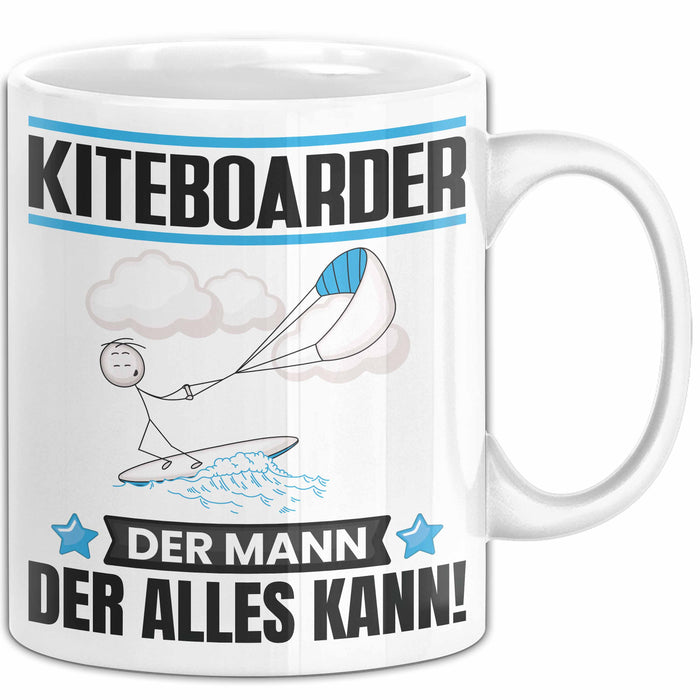 Kiteboarder Tasse Geschenk für Kiteboarder Der Mann Der Alles Kann Geschenkidee zum Geburtstag Weiß Trendation