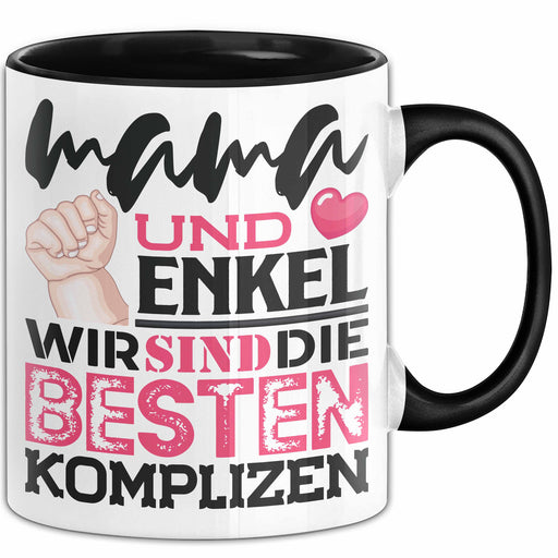 Mama Und Enkel Tasse Geschenk Beste Komplizen Lustiger Spruch Schwarz Trendation