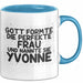 Yvonne Tasse Gott Formte Die Perfekte Frau Und Nannte Sie Yvonne Geschenk Blau Trendation