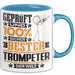 Trompeter Geschenk Lustiger Spruch für Trompeter Geschenkidee Bester Trompeter Der Welt Blau Trendation