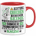 Singer-Songwriter Geschenk Tasse Lustiger Spruch Erheben Sie Sich Der Singer-Songwriter Betritt den Raum Rot Trendation
