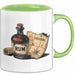 Rum Fan Tasse Geschenkidee für Piraten Spirituosen Liebhaber Grün Trendation