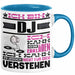 DJ Geschenk Tasse Geschenkidee für DJ Geburtstag Lustiger Spruch Ich Bin DJ Ich Kann Es Dir Erklären Aber Nicht Für Dich Verstehen Funny Blau Trendation