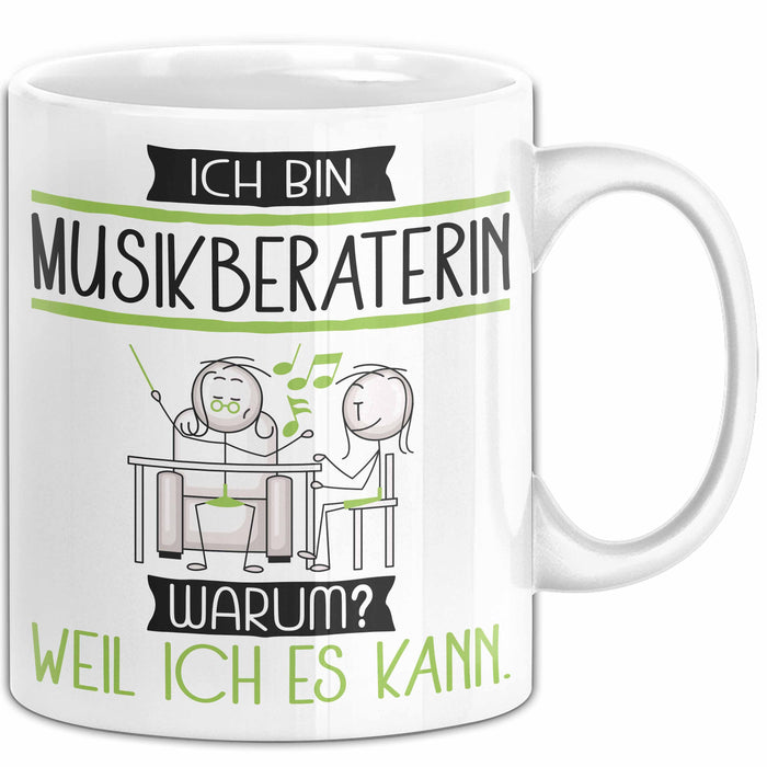 Musikberaterin Tasse Geschenk Ich Bin Musikberaterin Warum Weil Ich Es Kann Geschenkidee Geburtstag Weiß Trendation