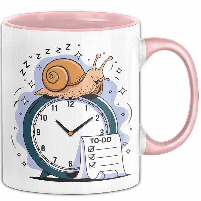 Aufschieber Tasse Geschenk Lustige Geschenkidee Spruch Für Deadline Vermeider Rosa Trendation