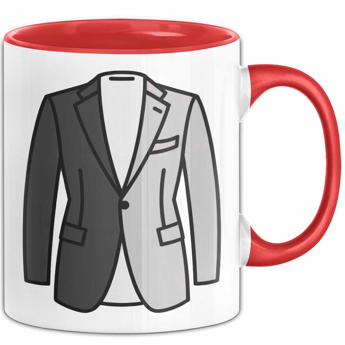 Minimalistischer Modefan Tasse Geschenkidee Rot Trendation