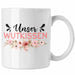 Wutkissen Tasse Geschenk Lustiger Spruch Wut-Kissen Weiß Trendation