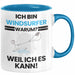 Windsurfer Geschenk Tasse Lustiger Spruch Ich Bin Windsurfer Warum Weil Ich Es Kann Geschenkidee Bester Windsurfer Geburtstag Kaffee-Becher Blau Trendation