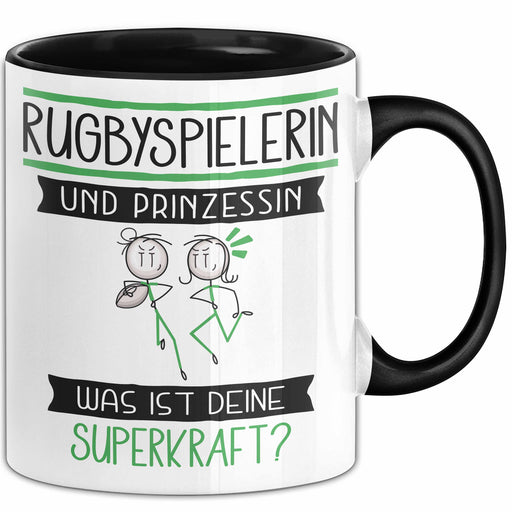 Rugbyspielerin Und Prinzessin Tasse Geschenk Für Eine Rugbyspielerin Geburtstag Was Ist Deine Superkraft Trendation