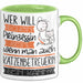 Katzenbetreuerin Tasse Geschenk Spruch Wer Will Schon Prinzessin Sein Wenn Man Auch Katzenbetreuerin Sein Kann Grün Trendation