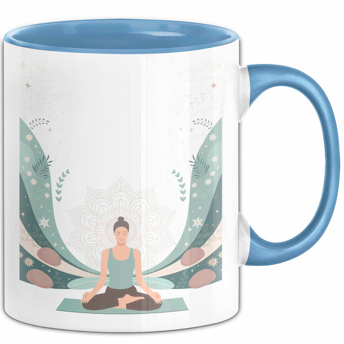 Yoga Lehrer Tasse Geschenk Lustige Geschenkidee Spruch Für Achtsame Seelen Blau Trendation