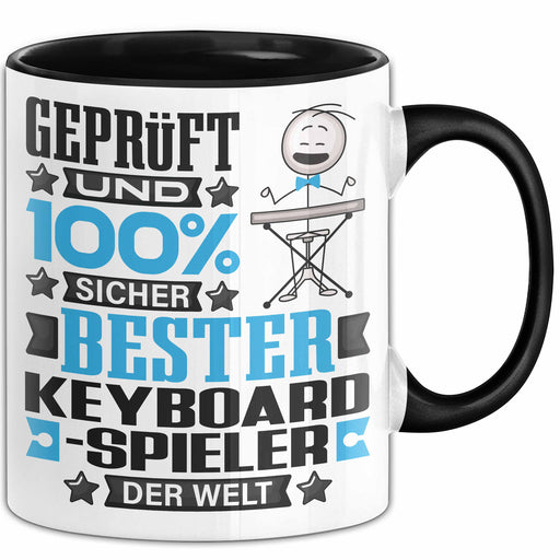 Keyboard-Spieler Geschenk Lustiger Spruch für Keyboard-Spieler Geschenkidee Bester Keyboard-Spieler Der Welt Schwarz Trendation