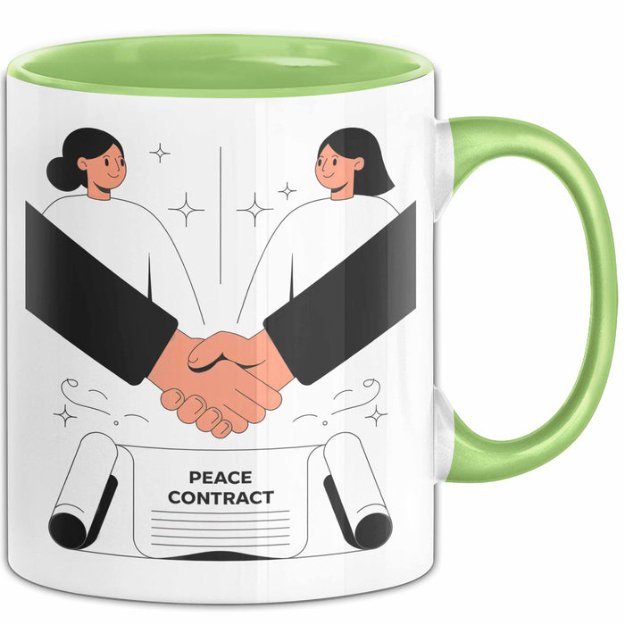 Mediator Tasse Geschenk Lustige Geschenkidee Spruch Für Konflikt Löser Grün Trendation