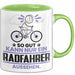 Radfahrer Geschenk Tasse So Gut Kann Nur Ein Radfahrer Aussehen Geschenkidee Kaffee-Becher Grün Trendation