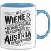 Österreich Wien Wienerisch Tasse Geschenk Lustige Geschenkidee Spruch Dem Fussball Verschworen Den Eid, Der Austria Geschworen Blau Trendation