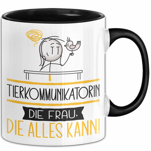 Tierkommunikatorin Geschenk Tasse Becher Die Frau Die Allen Kann Geschenkidee für eine Tierkommunikatorin Lustig Trendation