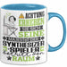 Synthesizer-Spieler Geschenk Tasse Lustiger Spruch Erheben Sie Sich Der Synthesizer-Spieler Betritt den Raum Blau Trendation