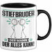 Stiefbruder Tasse Geschenk für Stiefbruder Der Mann Der Alles Kann Geschenkidee zum Geburtstag Schwarz Trendation