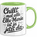 Elke-Marie Tasse Geschenk Chillt Mal Alle Elke-Marie Ist Ja Jetzt Da Geschenkidee Becher mit Name Grün Trendation