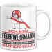 Feuerwehrmann Geschenk Tasse Ich Bin Feuerwehrmann Aber Sag Doch Einfach Superheld Lustige Geschenkdiee für Feuerwehrmann Kaffee-Becher Weiß Trendation