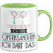Geschenk für Opernsängerin Tasse Lustige Geschenkidee Geburtstag Ich Bin Opernsängerin Ich Darf Das Grün Trendation