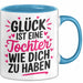 Tochter Tasse Geschenk Glueck Ist Eine Tochter Wie Dich Geschenkidee Mama Papa Blau Trendation