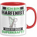 Harfenist Tasse Geschenk für Harfenist Geburtstag Lustiger Spruch Kaffee-Becher Was Ist Deine Superkraft Rot Trendation