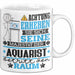 Aquarist Geschenk Tasse Lustiger Spruch Erheben Sie Sich Der Aquarist Betritt den Raum Weiß Trendation