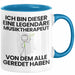 Musiktherapeut Geschenk Tasse Lustige Geschenkidee Geburtstag für Musiktherapeut Ich Bin Dieser Legendäre Musiktherapeut Von Dem Alle Geredet Haben Kaffee-Becher Blau Trendation