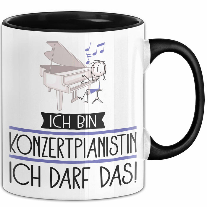 Geschenk für Konzertpianistin Tasse Lustige Geschenkidee Geburtstag Ich Bin Konzertpianistin Ich Darf Das Trendation
