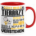 Tierarzt Geschenk Tasse Geschenkidee für Tierarzt Geburtstag Lustiger Spruch Ich Bin Tierarzt Ich Kann Es Dir Erklären Aber Nicht Für Dich Verstehen Funny Rot Trendation