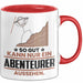 Abenteurer Geschenk Tasse So Gut Kann Nur Ein Abenteurer Aussehen Geschenkidee Kaffee-Becher Rot Trendation