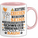 Schwiegergroßvater Geschenk Tasse Lustiger Spruch Erheben Sie Sich Der Schwiegergroßvater Betritt den Raum Rosa Trendation