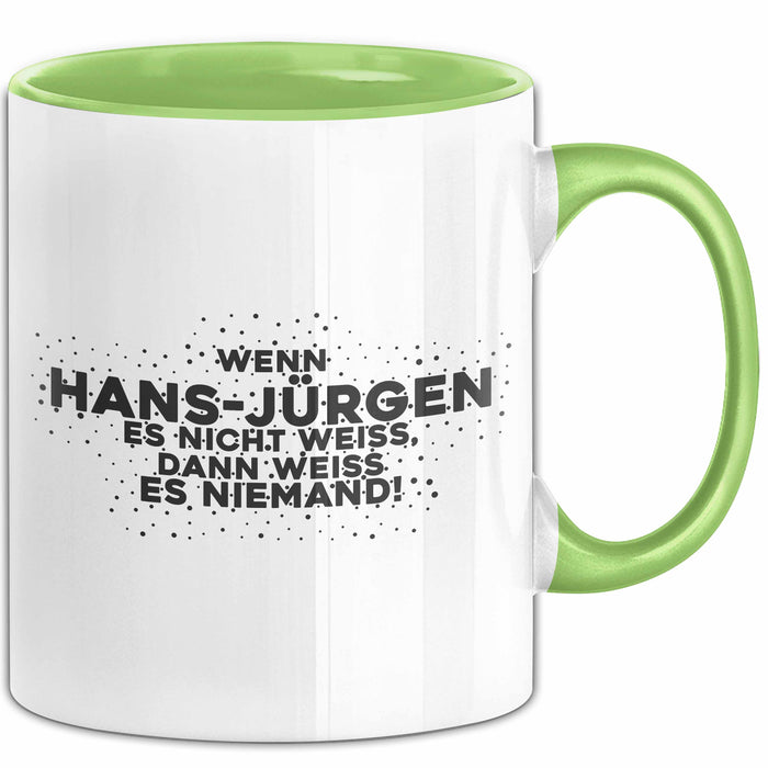 Hans-Juergen Tasse Wenn Hans-Juergen Es Nicht Weiss, Dann Weiss Es Niemand!