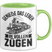 Zugfahrer Tasse Geschenk Bahnfahrer Genieße Das Leben In Vollen Zügen Grün Trendation