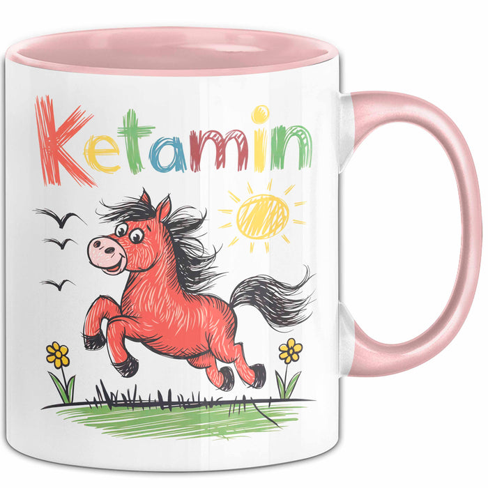 Ketamin Einhorn Tasse Geschenk Lustige Geschenkidee Spruch Ketamin Rosa Trendation