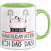 Geschenk für Haustiersanitäterin Tasse Lustige Geschenkidee Geburtstag Ich Bin Haustiersanitäterin Ich Darf Das Grün Trendation