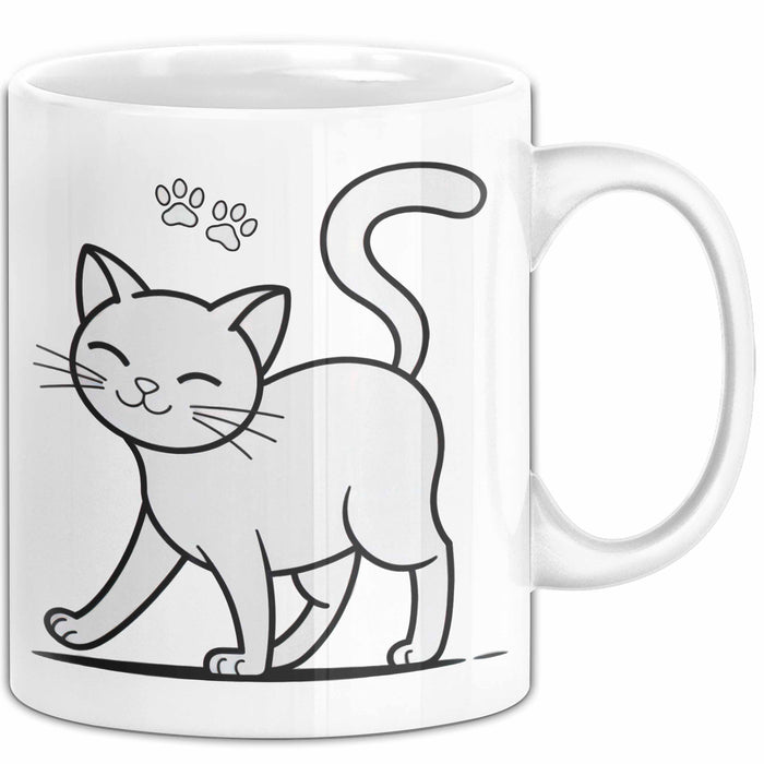 Katzen Tierliebhaber Tasse Geschenk Lustige Geschenkidee Spruch Weiß Trendation