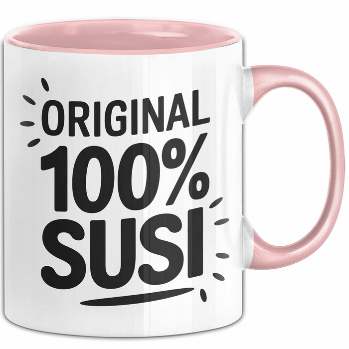 Susi Tasse Geschenk Original 100% Susi Geschenkidee Geburtstag Rosa Trendation