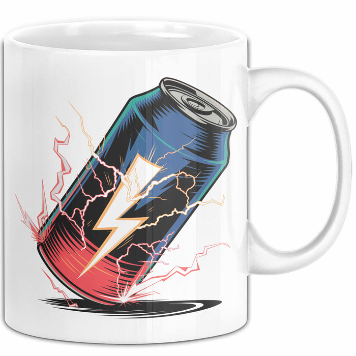 Energydrink Süchtiger Tasse Geschenkidee Koffein Liebhaber Weiß Trendation