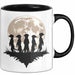 Erdmännchen Tier Mond Tasse Geschenk Lustige Geschenkidee Schwarz Trendation