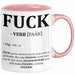 F*** Tasse Geschenk Schimpfwort 18+ Geschenkidee Männer Frauen Arbeitskollege Geschenkidee Kaffee-Becher Rosa Trendation