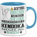 Kendoka Geschenk Tasse Lustiger Spruch Erheben Sie Sich Der Kendoka Betritt den Raum Blau Trendation
